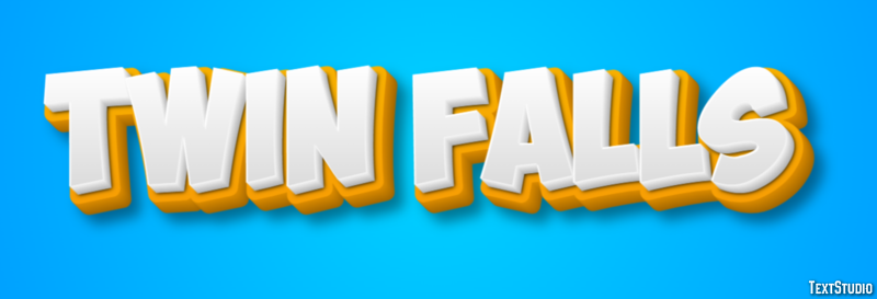 Twin Falls Tekst Effect