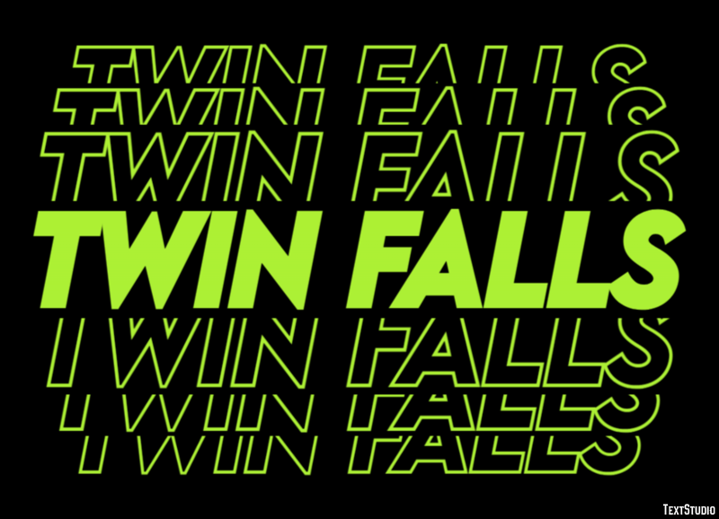 Twin Falls Efekt tekstowy
