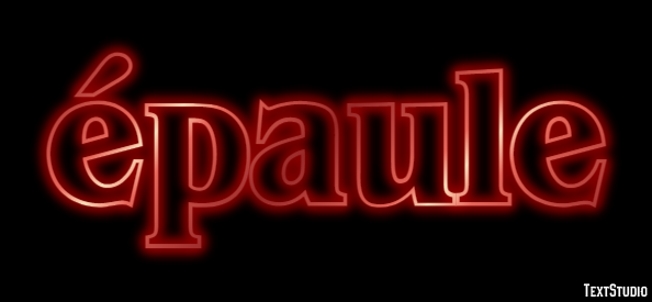 épaule Effet de texte
