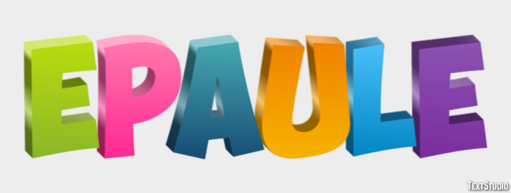 épaule Эффект текста