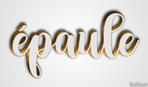 épaule Effet de texte