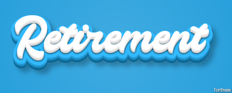 Retirement Text Effect