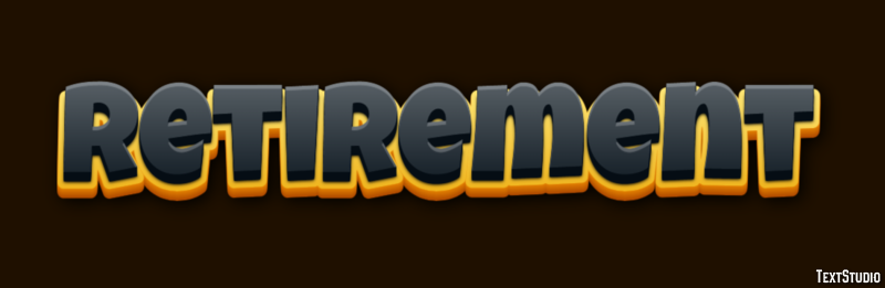 Retirement Text Effect