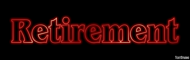 Retirement Text Effect