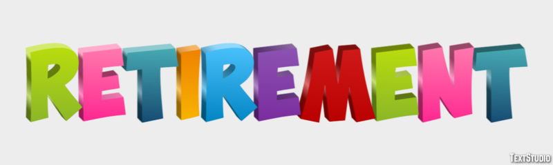 Retirement Text Effect