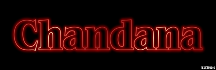 Chandana Efeito de texto