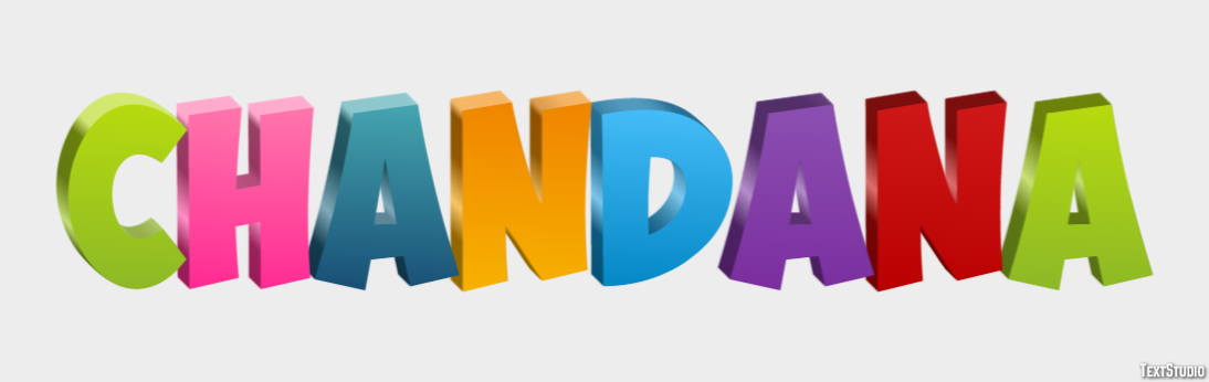 Chandana Efeito de texto
