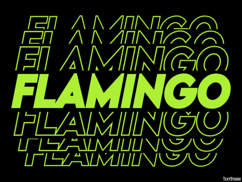 Flamingo Efekt tekstowy