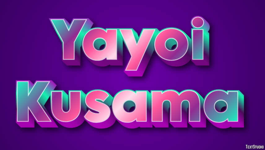 Yayoi Kusama Text Effect