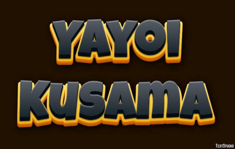 Yayoi Kusama Texteffekt