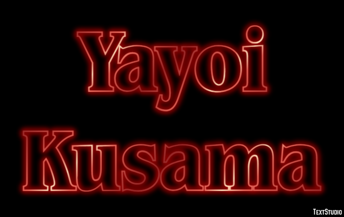 Yayoi Kusama Text Effect