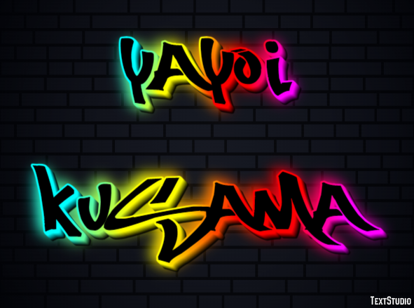 Yayoi Kusama Text Effect