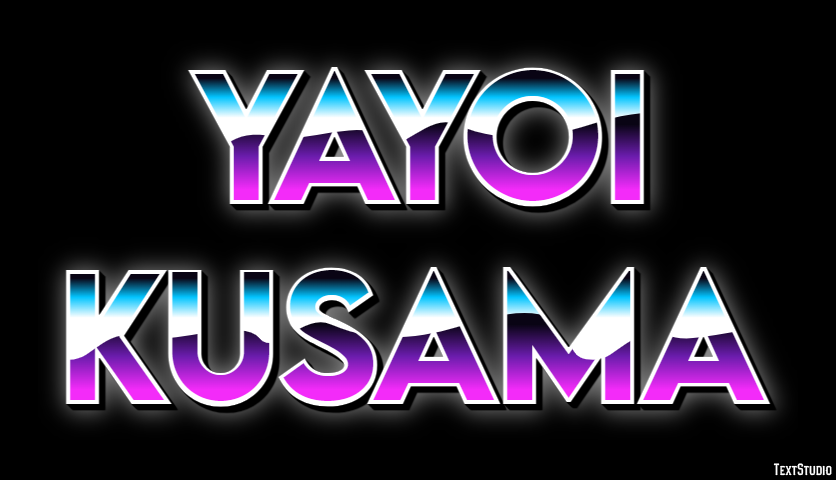 Yayoi Kusama Texteffekt