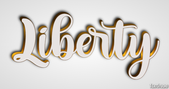 Liberty Efekt tekstowy