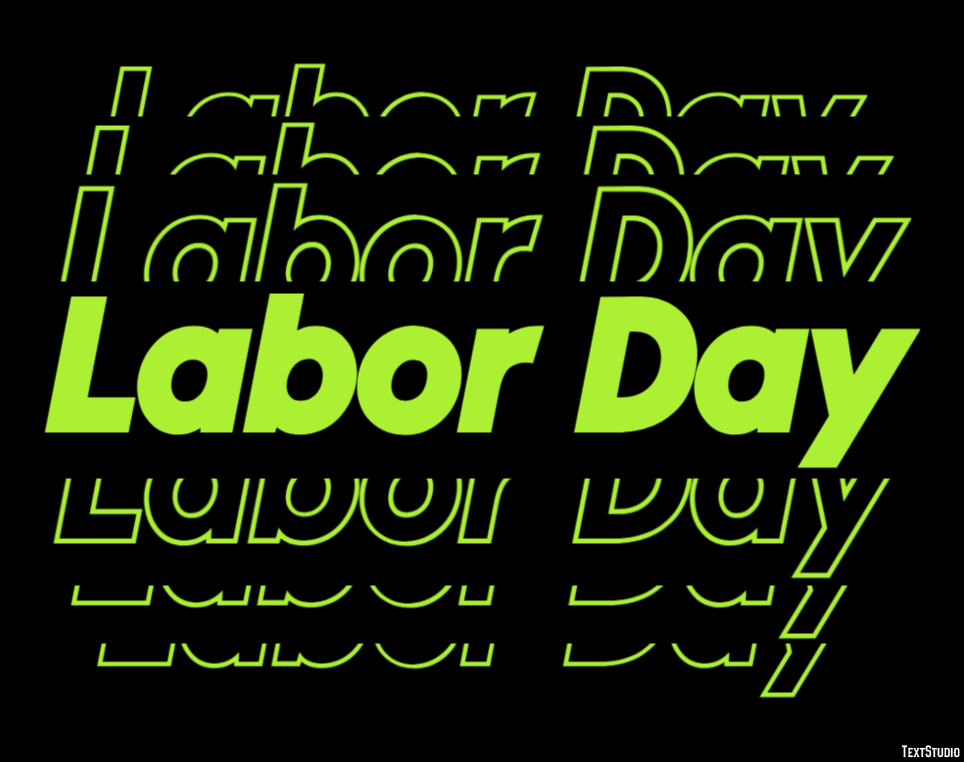 Labor Day Texteffekt