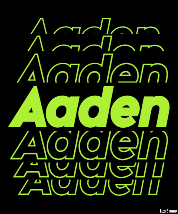 Aaden Efeito de texto