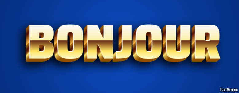 Bonjour Effet de Texte