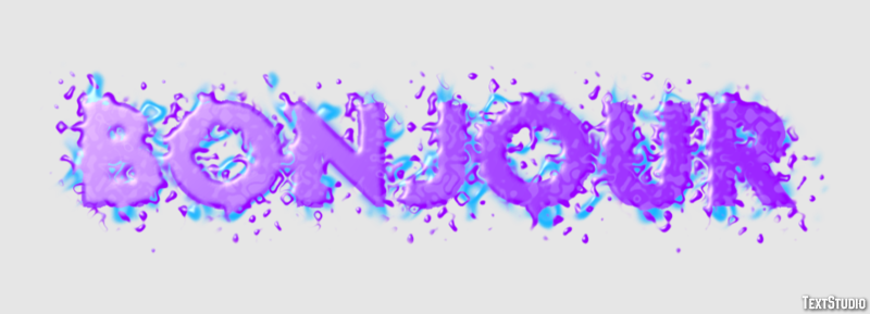 Bonjour Effet de Texte