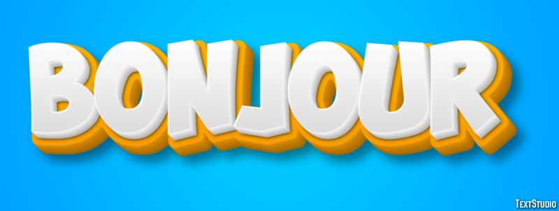 Bonjour Effet de Texte