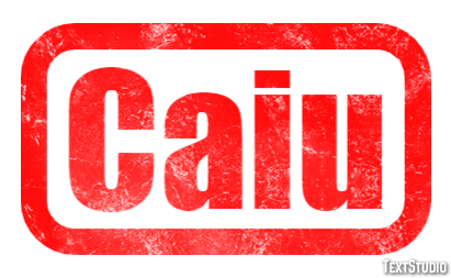 Caiu Effet de texte