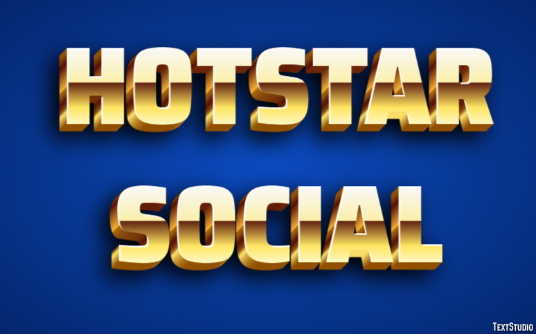 Hotstar Social Texteffekt