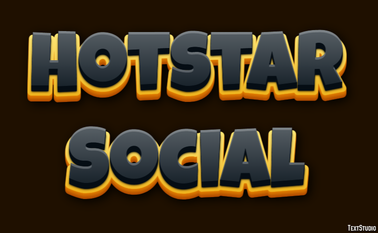 Hotstar Social Texteffekt