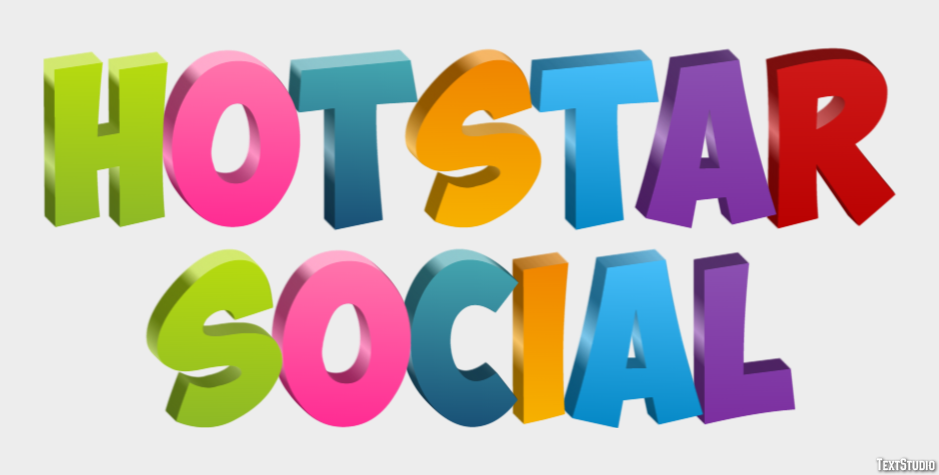 Hotstar Social Texteffekt