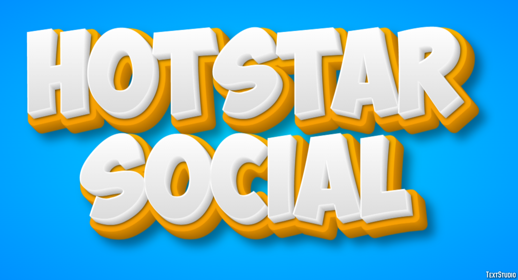 Hotstar Social Texteffekt