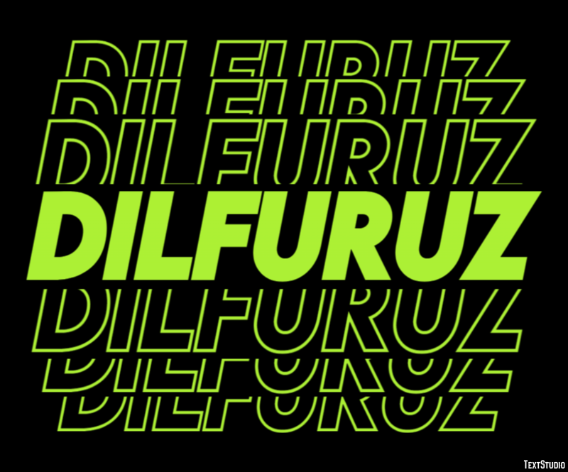 Dilfuruz Efeito de texto