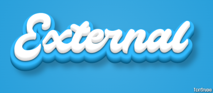 External Эффект текста