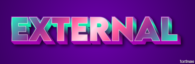 External Эффект текста