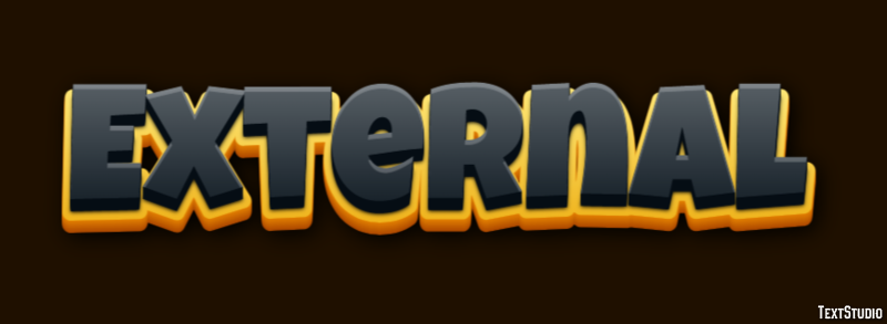 External Эффект текста