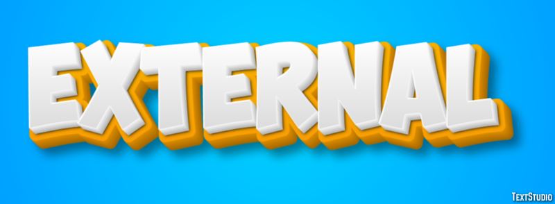 External Эффект текста