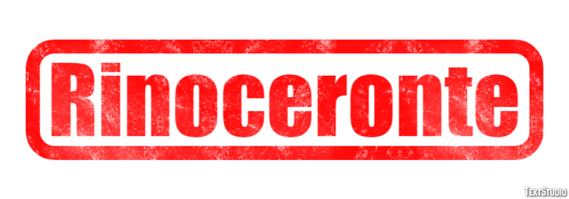 Rinoceronte Efecto de texto