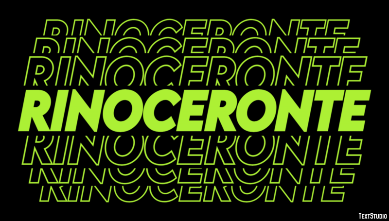 Rinoceronte Efecto de texto