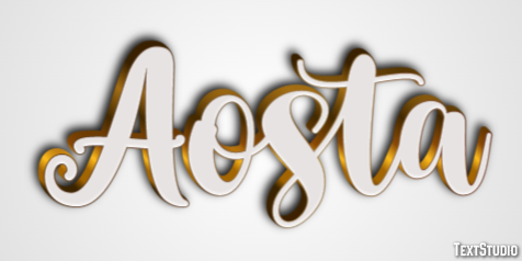 Aosta Эффект текста