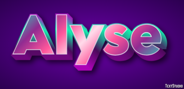 Alyse Effetto testo