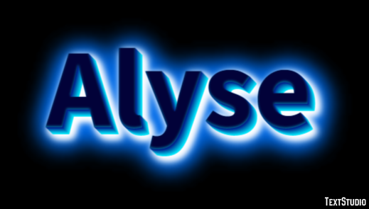 Alyse Text effect