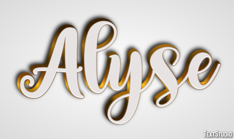 Alyse Text effect