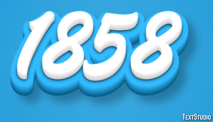 1858 Text Effect