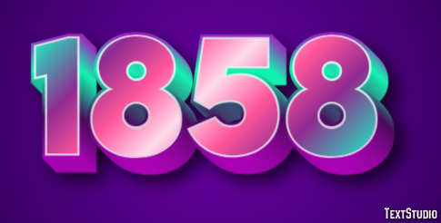 1858 Text Effect