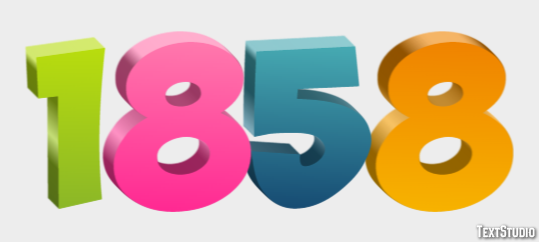 1858 Text Effect