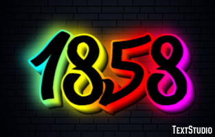 1858 Text Effect