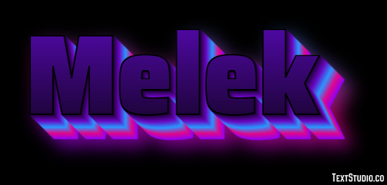 Melek Efeito de texto