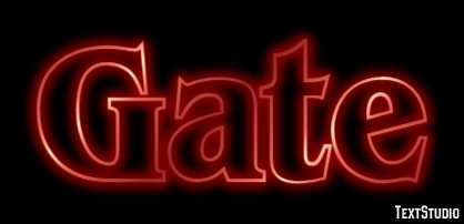 Gate Efekt tekstowy