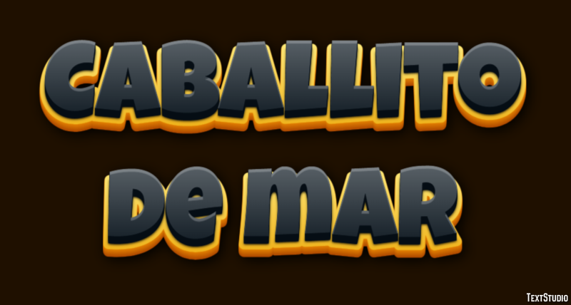 Caballito de mar Efecto de texto