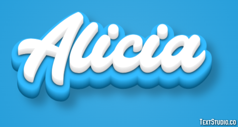 Alicia Text effect