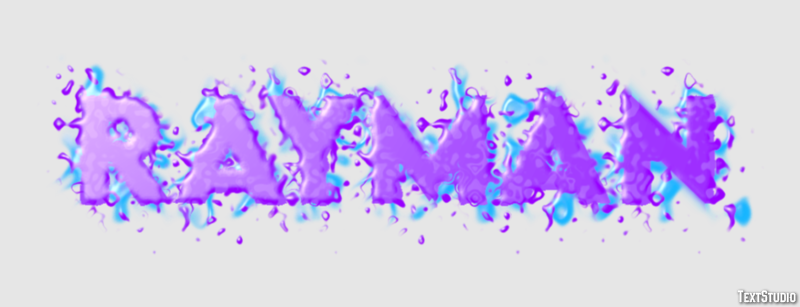 Rayman Text effect