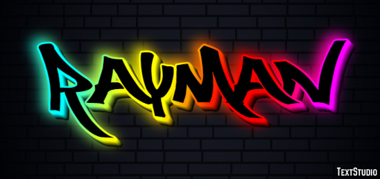 Rayman Text effect