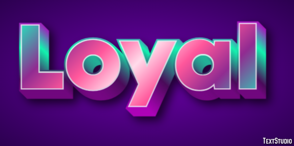 Loyal Tekst effect